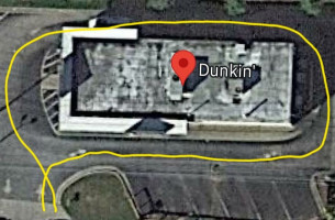 Dunkin' outside