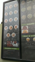 Panera Bread menu