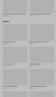 Starbucks menu