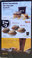 McDonald's menu