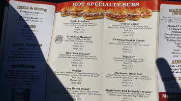 Firehouse Subs menu