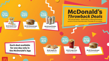 Mcdonald's menu