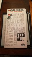 Uno Pizzeria Grill menu