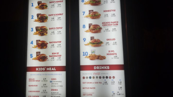 Wendy's menu