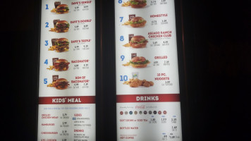 Wendy's menu