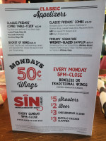Tgi Fridays menu