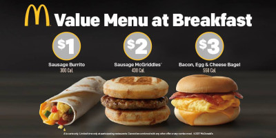 McDonald's menu