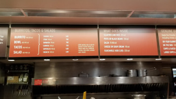 Taylor's menu