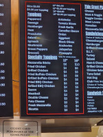 T Anthony's Pizzeria menu