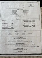 The Fishing Hole Milton menu