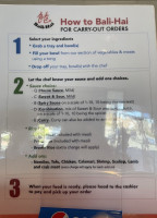 Bali-hai menu