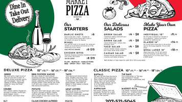 Market Pizza menu