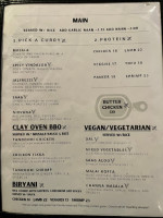 Spice Lounge menu