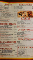 Avenue Steaks Pizza menu