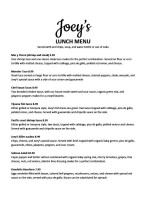 Jersey Mike's Subs menu