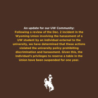 Wyoming Union menu