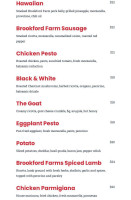 New Hampshire Pizza Co. menu