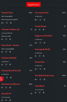 Four Kings menu