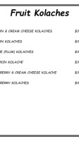 The Flying Kolache menu