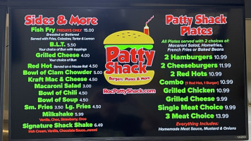 Patty Shack menu