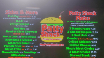 Patty Shack menu