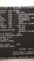 San Marcos menu