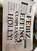 A'verde Cocina Tequila Library menu