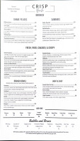 Crisp Rochester menu