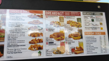 Sonic Drive-in menu