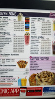 Sonic Drive-in menu