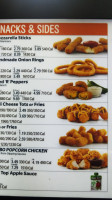 Sonic Drive-in menu