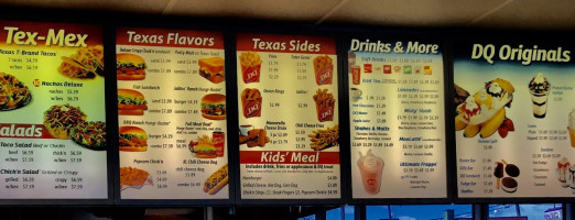 Dairy Queen menu
