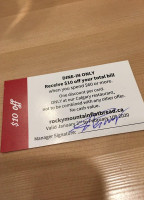 Rocky Mountain Flatbread menu