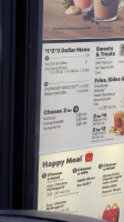 McDonald's menu