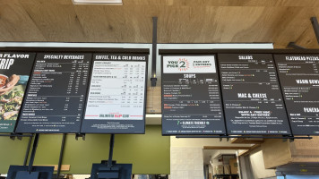 Panera Bread menu