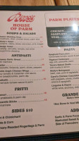 Rizzo's House Of Parm menu
