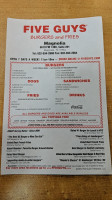 Five Guys menu