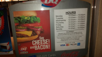 Dairy Queen menu