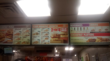 Burger King menu