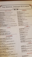 Taj Mahal Indian Kitchen menu