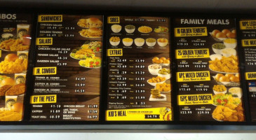 Golden Chick menu