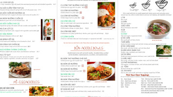 Pho-nomenal menu