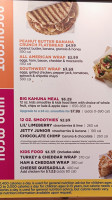 Tropical Smoothie Cafe menu