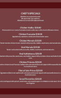 Manchester Pizza Grill menu