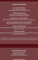 Manchester Pizza Grill menu