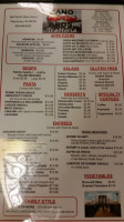 Zano Bros. Of Brooklyn menu