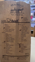 Rikki-d's menu