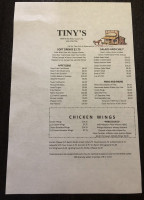 Tiny's menu