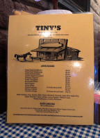 Tiny's menu
