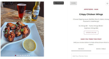 Artisan Wood Fired Kitchen menu